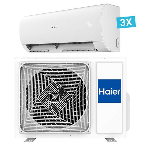 Haier Pearl Multi-split 3x indoor unit 3.5 kW + 1x outdoor unit 10.5 kW R32 white (incl. 3x IR remote control and WiFi)