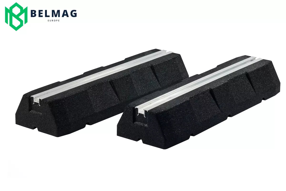 Rubber mounting rail for air conditioning installation, designed for noise and vibration reduction, dimensions 400 mm
